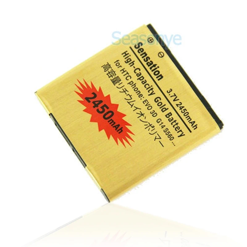 Золотистый сменный аккумулятор Seasonye BG86100 2450 мАч для HTC Sensation XE 4G G14 Z710E Z710T EVO 3D X515M Z715E