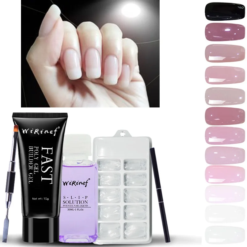 

WiRinef 4pcs A Kit of Nail Poly Gel Set Fast Uv Builder Gel Nail Manicure Nail Art Extend Acrylic Polygel Set