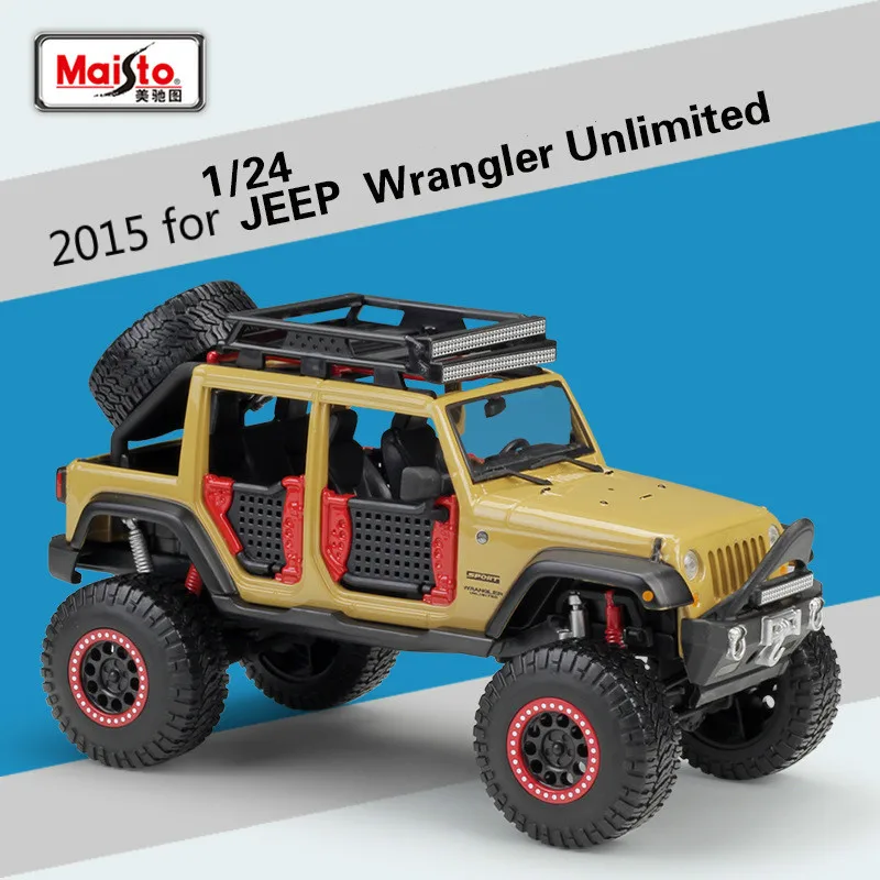 

Maisto for Jeep Wrangler Unlimited 2015 Alloy Car Model Offroad for Ford F150 Raptor 2017 Pickup Modified Model Car Toy 1:24