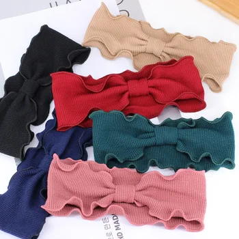 

3pcs/lot Solid Color Wave Shape Knitting Elastic Headbands For Girls Daily Hair Bands Turban Spring Hair Accessories For Women