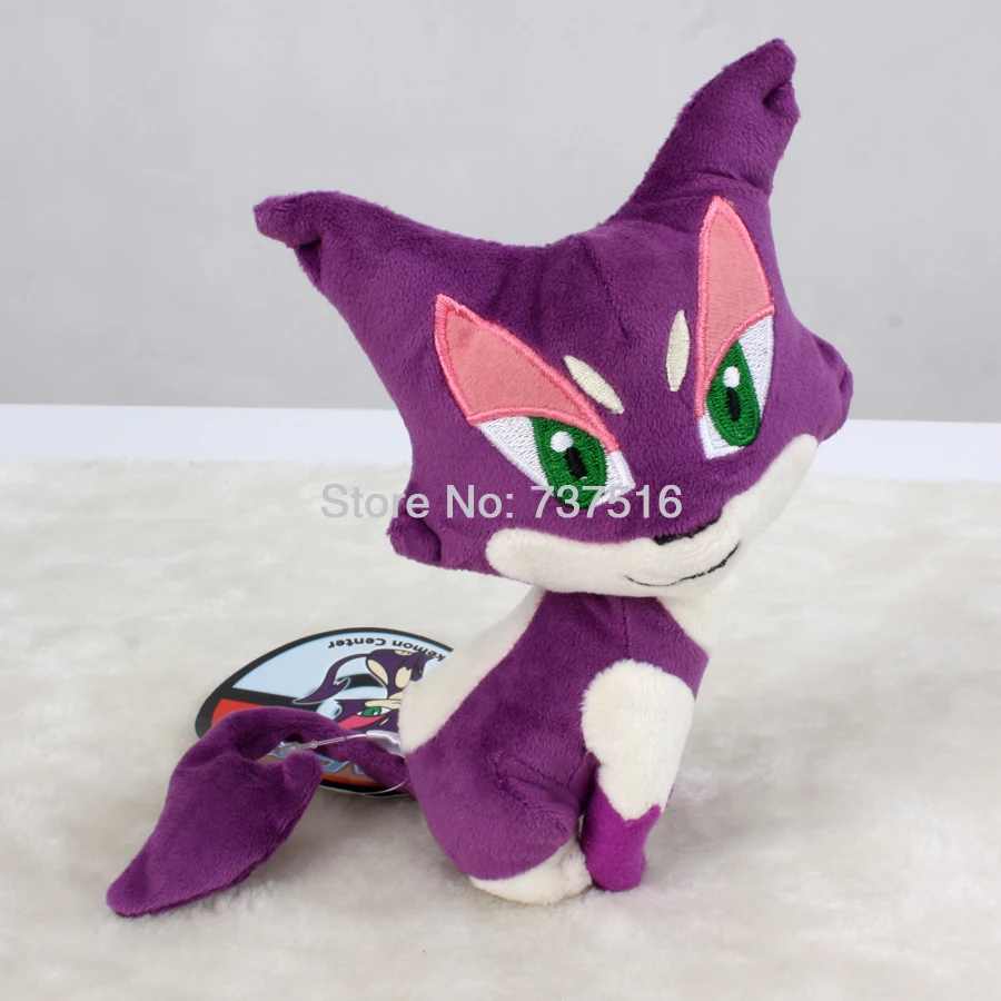 Бесплатная доставка 7 &quotPurrloin плюшевые игрушки животное злая фиолетовая кукла