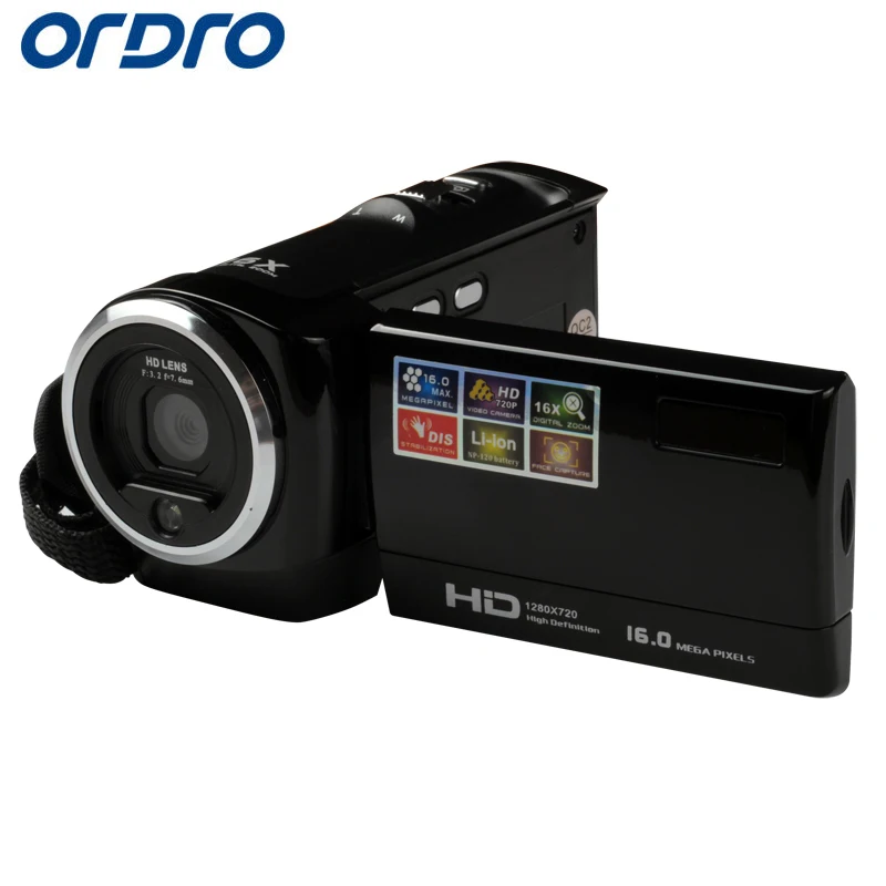 16X Zoom Zdjęć Cyfrowych Kamer Wideo Kamery HD z Rozpoznawania Twarzy 2.7 cal Ekran LCD Profesjonalne Kamery Rejestrator