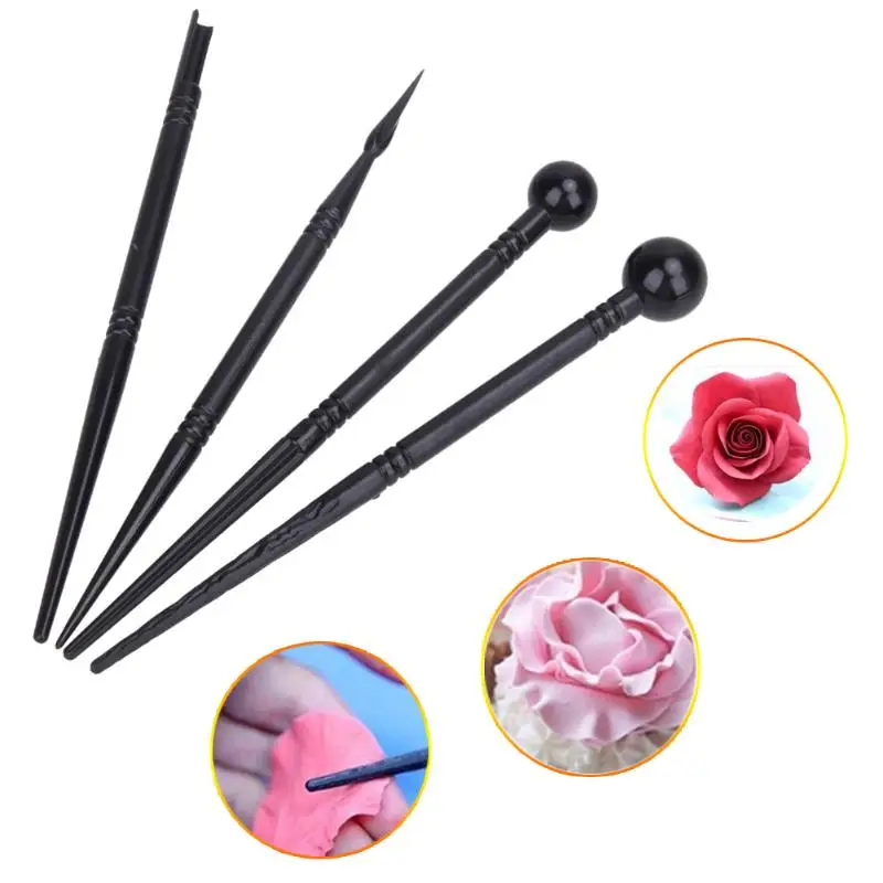 

4pcs/set DIY Baking Cake Decorating Tools Kitchen Carved Pens Biscuits Cake Flower Modelling Pens Cake Decor Accessories