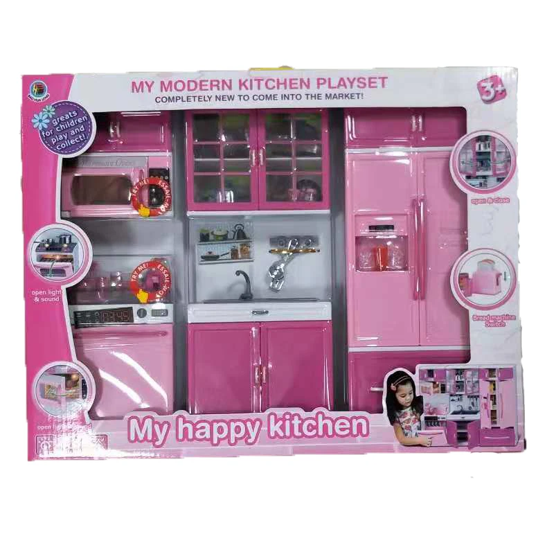  Kids Large Children /27s Kitchen With Sound And Light Girls Pretend Cooking Toy Play Set Pink Simul - 32852230476