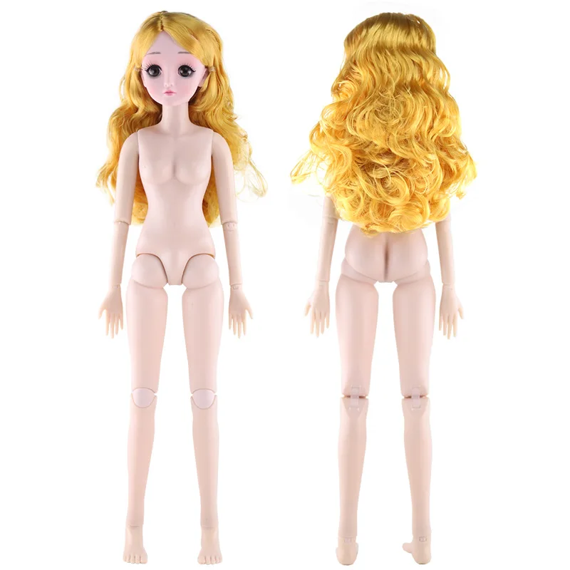 Складные шарнирные куклы BJD 60 см 22 белая кожа 3D глаза Обнаженная девушка игрушка
