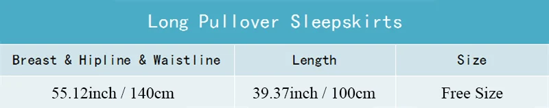 Long Pullover Sleepskirts