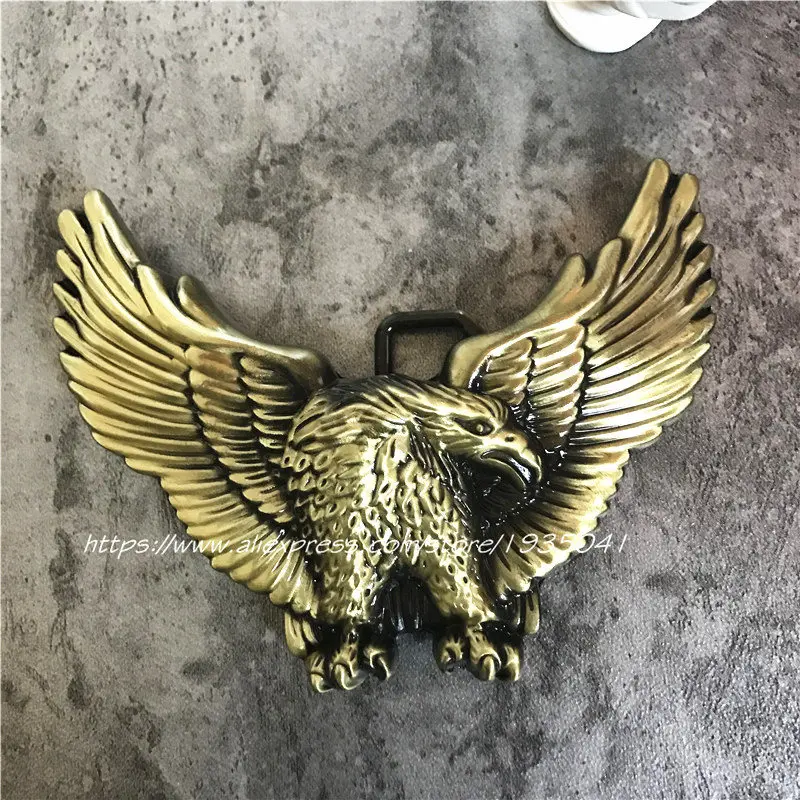 

Retail Good quality Bronze 3D Eagle Metal Belt Buckle Fit 4cm Wide Belt Man,women Clothes Pants Accessories