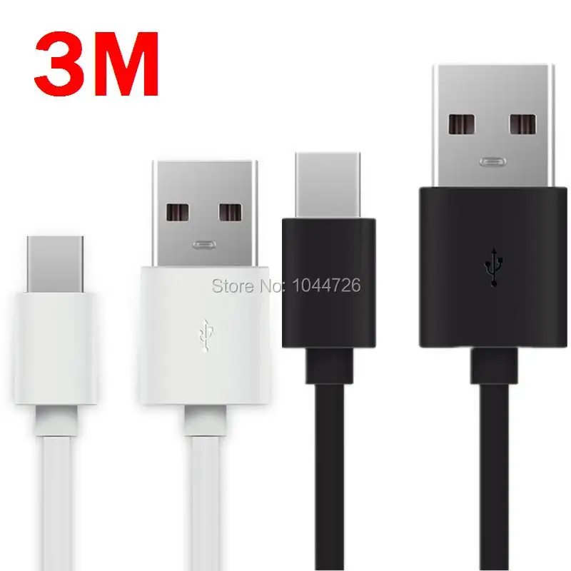 3M 10FT 100pcs Type-C 3.1 Type C cable USB Data Sync Charge Cable for Nokia N1 for Macbook OnePlus 2 ZUK Z1 xiaomi 4c MX5 Pro