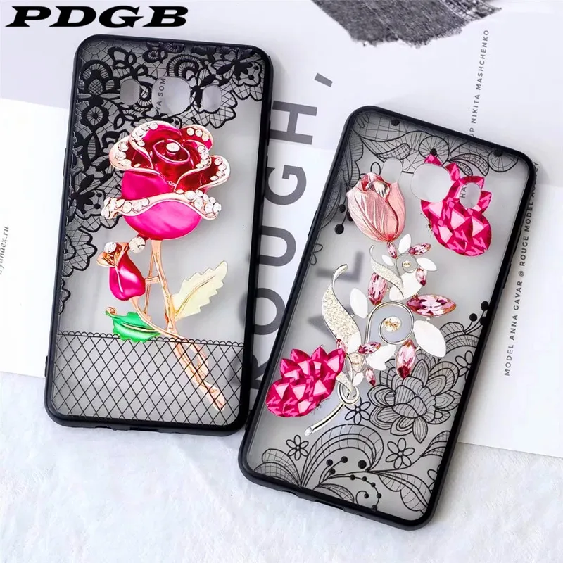 Прочный ТПУ чехол PDGB для Samsung Galaxy A3 A5 2016 J3 J5 J7 2017 S9 Plus Note 9 A7 J8 J4 J6 2018 Prime 3D с кружевными