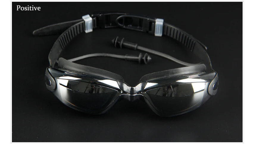 С гальваническим покрытием Плавание очки с УФ-защитой Плавание ming очки Водонепроницаемый Анти-туман Очки для плавания с мягким силиконовым Nosepad затычки для ушей