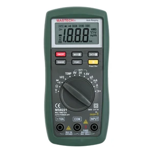 

Mastech MS8221C 1999 counts Digital Multimeter Auto Manual Ranging DMM Temperature Capacitance hFE Test