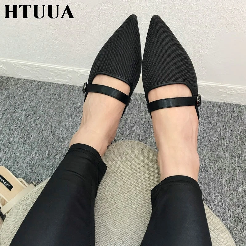 HTUUA/Новинка 2019 года сезон весна лето шлепанцы женские туфли без задника на