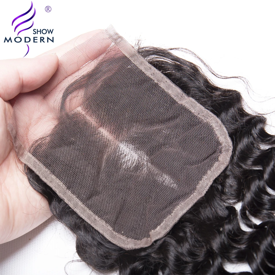 Бразильские человеческие волосы закрытие 4x4 вьющиеся переплетения 130% Швейцарский парик с пробором посередине с волосами младенца 1"-20" натуральный цвет Remy