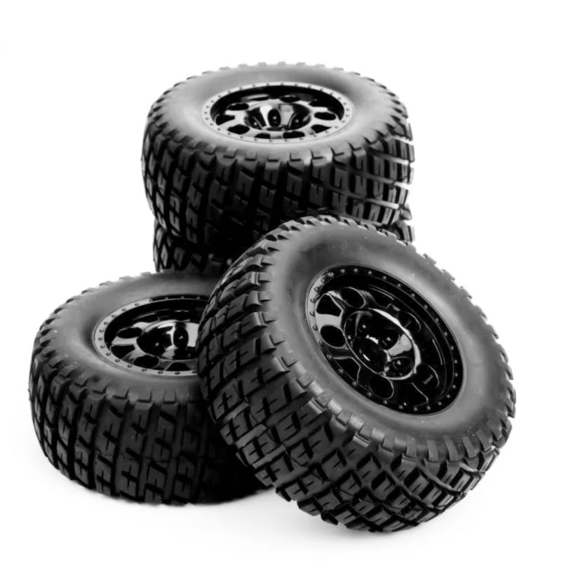 

RC 1:10 Short Course Truck Tires Set Tyre Wheel Hub 4 pcs/Set For Traxxas Slash HPI Car Parts & Accssory