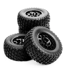 RC 1:10 Short Course Truck Tires Set Tyre Wheel Hub 4 pcs/Set For Traxxas Slash HPI Car Parts & Accssory RC 1:10 Short Course Truck Tires Set Tyre Wheel Hub 4 pcs/Set For Traxxas Slash HPI Car Parts & Accssory