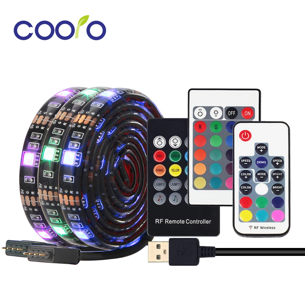 

DC 5V USB LED Strip LED Lights Decoration 5050 Flexible LED Ribbon with Music Controller / Bluetooth Controller Set