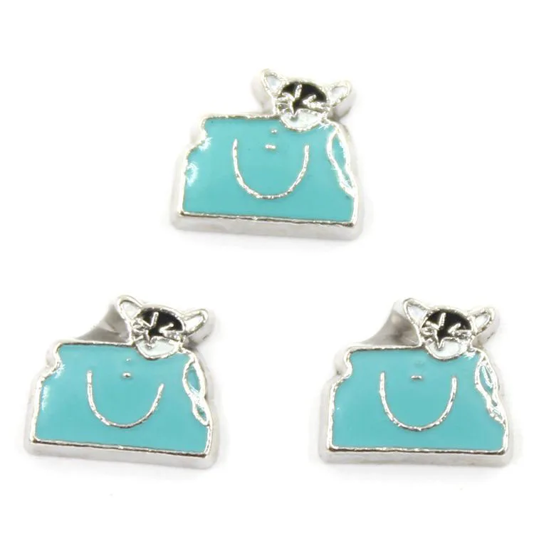 

20pcs/lot dog in bag floating living memory charms