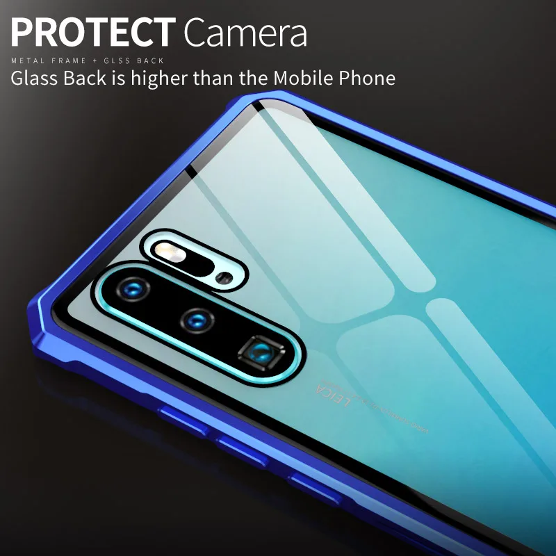 Роскошный металлический защитный чехол для huawei P30 Pro Lite P30Pro P30Lite стеклянная задняя крышка huawei P30 Pro Чехол алюминиевый бампер P 30