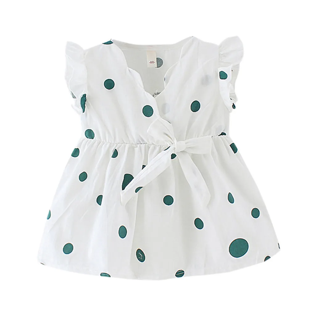 

TELOTUNY girls summer dress toddler baby kids girls sleeveless ribbons bow floral dress princess dresses baby girls dress 40
