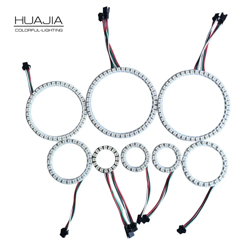 

1PCS WS2812B 16 24 45 Bits LEDs 5050 Rgb Individual Addressable Ring Round Led Pixel Lamp Light Board DC5V White PCB