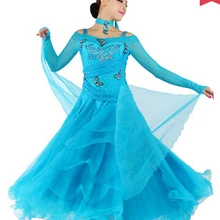 Для взрослых бальное платье для танцев женское для современных танцев цельное платье расширительное платье вальс/Танго/галап танцевальное платье es сценический костюм#230