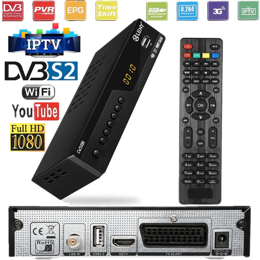 Приемник FULL Digital Sat HDTV HDMI SCART USB 1080p DVB S2 легко найти 3G Wfg|ТВ-приемник для автомобилей|