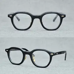 Круглые очки ретро рамки для мужчин Бренд Винтаж неправильный многоугольник прозрачный рецепт очки ацетат Мужчин's оправы для очков