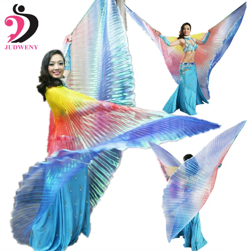 Colorful Belly Dance Wings - Egyptian Isis Style Festival Performance Costume