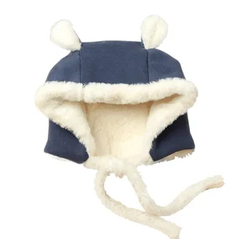 

2018 Kids Hats Winter Girls Boys Children Warm Caps Baby Bonnet Infant Cotton Cute Hat for Girl Boy