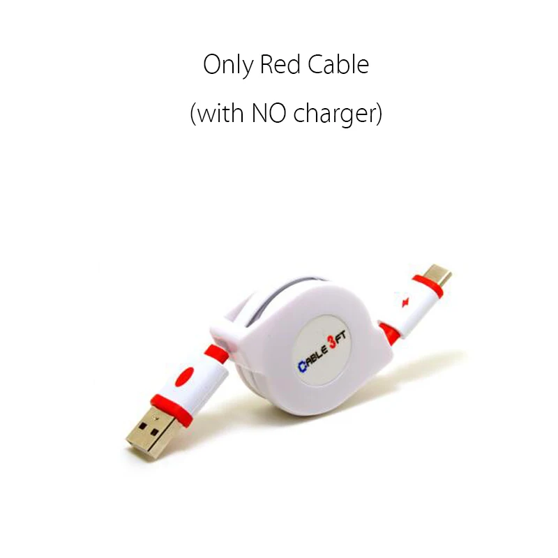 2/3 м USB C зарядный плоский кабель type C 3 м автомобильное зарядное устройство кабель для Xiao mi Pocophone F1 mi x Max 3 Note 7 S LG type-C Usbc - Цвет: red cable
