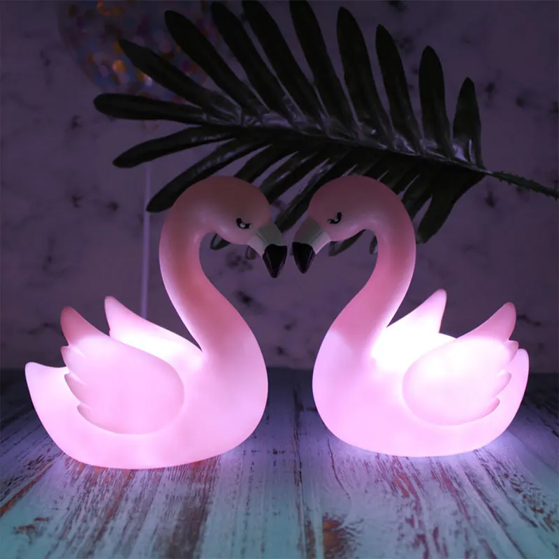 

LED 3D Night Light Pink Flamingo Light Novelty Nordic Style Lamp Flamingo Decor House Party Birthday Lovely Gifts Table Lamp