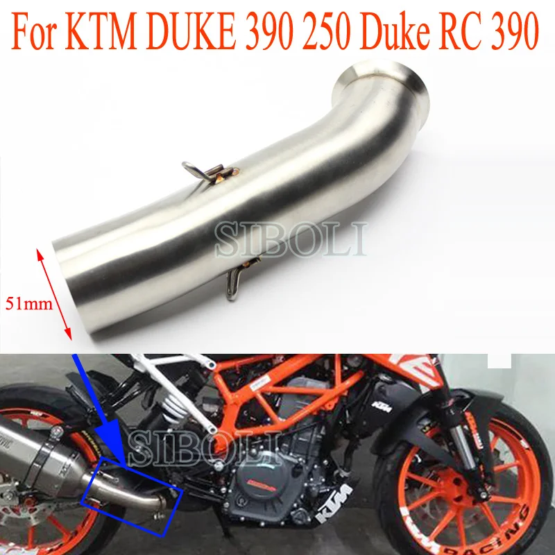 Slip on Duke 390 250 Motorcycle Exhaust Muffler Link Pipe for KTM 125 250 390RC