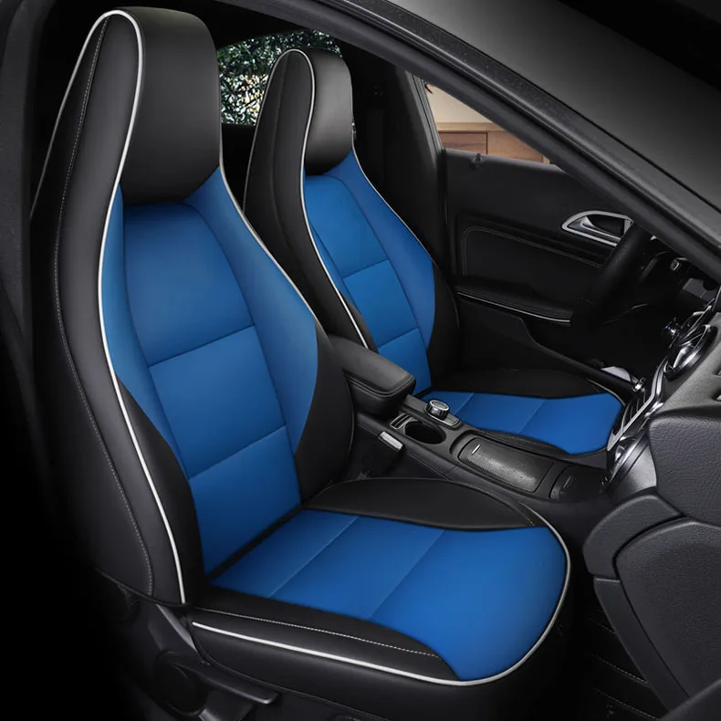 На заказ 5 сидений полный набор автомобильных сидений чехол для авто Mercedes-Benz gla200 авто аксессуары автостайлинг - Название цвета: BLUE
