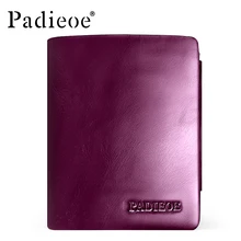 Padieoe Women's Genuine Leather Short Wallet Oil Wax Leather Zipper Coin Purse Fashion Clutch Female Luxury Brand Card Holder Padieoe Women's Genuine Leather Short Wallet Oil Wax Leather Zipper Coin Purse Fashion Clutch Female Luxury Brand Card Holder