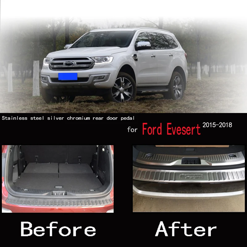 Karcng для Ford Everest- внутренней и внешней резерв коробка из нержавеющей стали педаль порога крышка