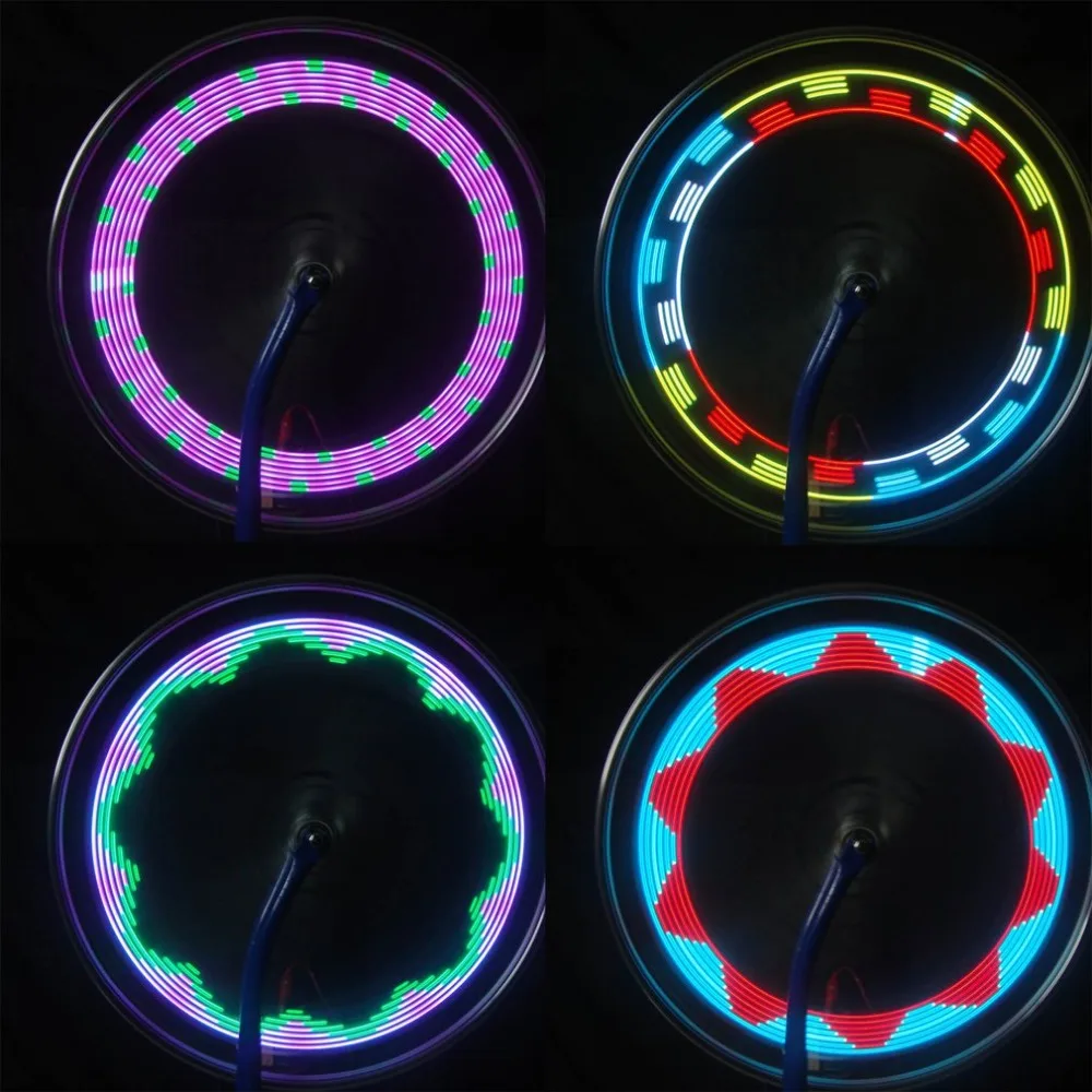 

New 14LED 30 Change Pattern Bike Bicycle Wheel Tire Tyre Spoke Light USB Rechargeable Cycling Accessories Drop Ship