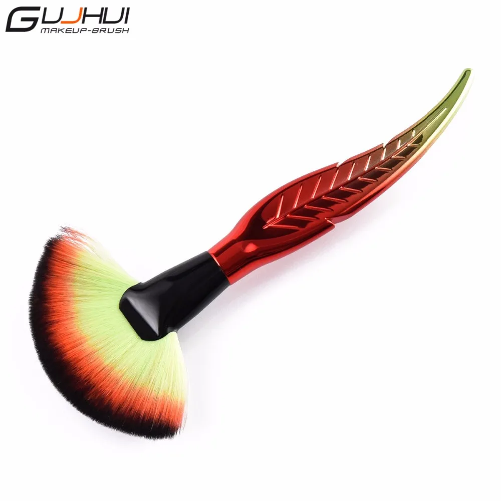 

GUJHUI Face Make Up Tool 1pc Concealer Contour Kabuki Makeup Kwasten Brush Professional Cosmetic Large Fan Brush Free Shipping