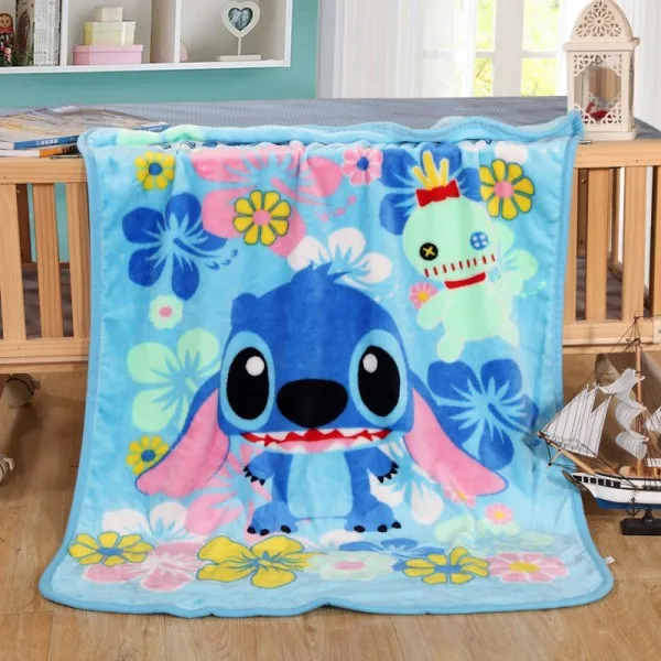 

Disney Cartoon Stitch Winnie Spiderman Minnie Mickey Mouse Blanket Throw 70x100cm Summer Blankets for Baby Children on Bed Crib