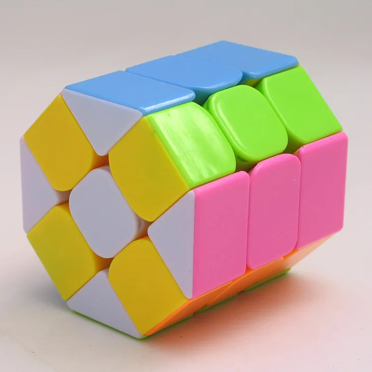 QIYI восьмиугольник в форме цилиндра или Куба Stickerless Cube Скорость Твист Головоломка Развивающие игрушки Cubo Magico игрушки для детей