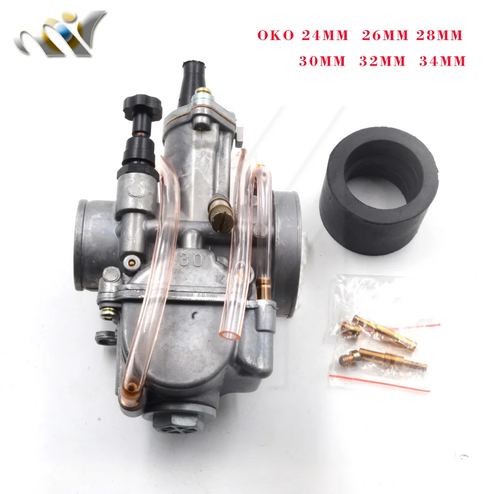Карбюратор OKO 24 26 28 30 32 34 OKO24 PWK. Гоночный карбюратор для скутера JOG DIO KR150 RTL250 CR80 CR85R