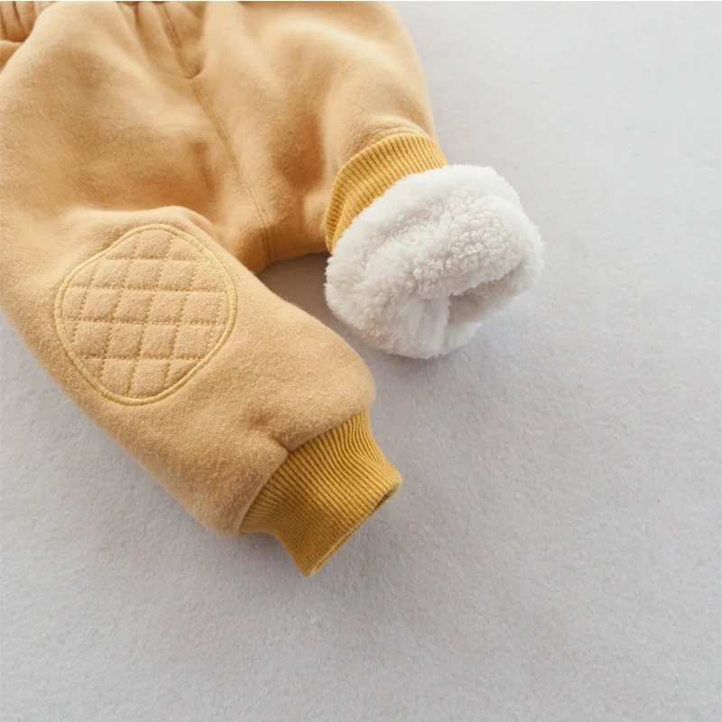 Lemonmiyu/зимние детские штаны; повседневные плотные теплые штаны-шаровары для новорожденных; хлопковые эластичные бархатные леггинсы для малышей