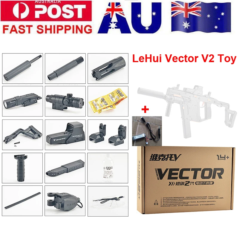 

Free Shipping lehui magfed KrissvectorElectric Toy Gun Soft Water Bullet Bursts Live CS Assault Snipe Weapon Outdoors Toys