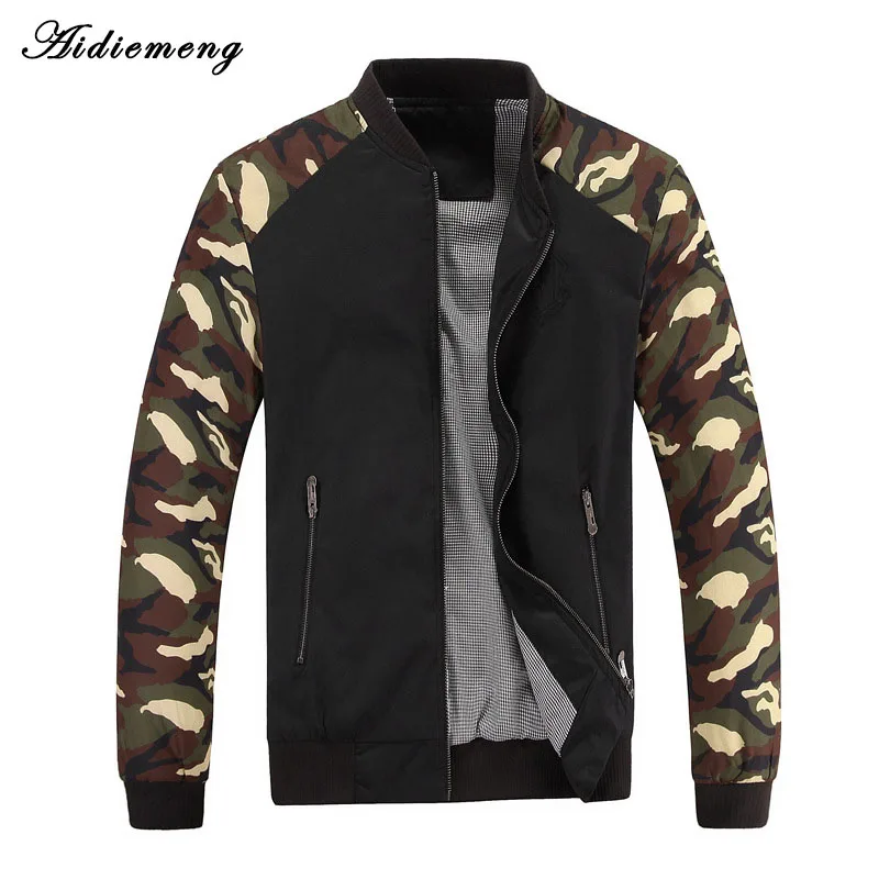 Jacket Men 2018 New Spring Mens Jacket Fashion Jacketmen Cotton Outerwear Coats Patchwork Military Camouflage Jacket For Men