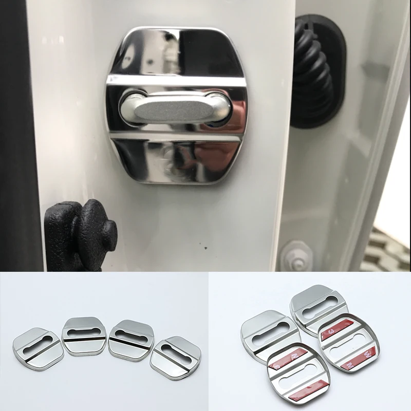 

Excellent Stainless Steel Door Lock Buckle Protective Cover Auto Case For Nissan X trail X-Trail T30 T31 T32 2004-19 Car Styling