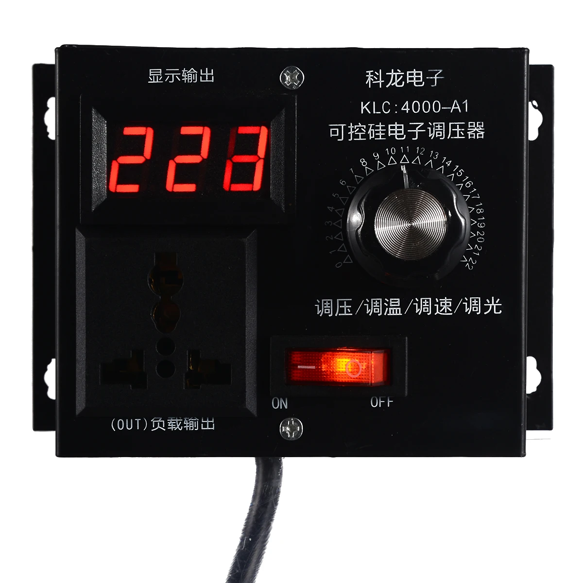 High Quality 220V 4000W Electronic Variable Voltage Controller For Fan Speed Motor Control Dimmer Voltage Regulator Adjustment