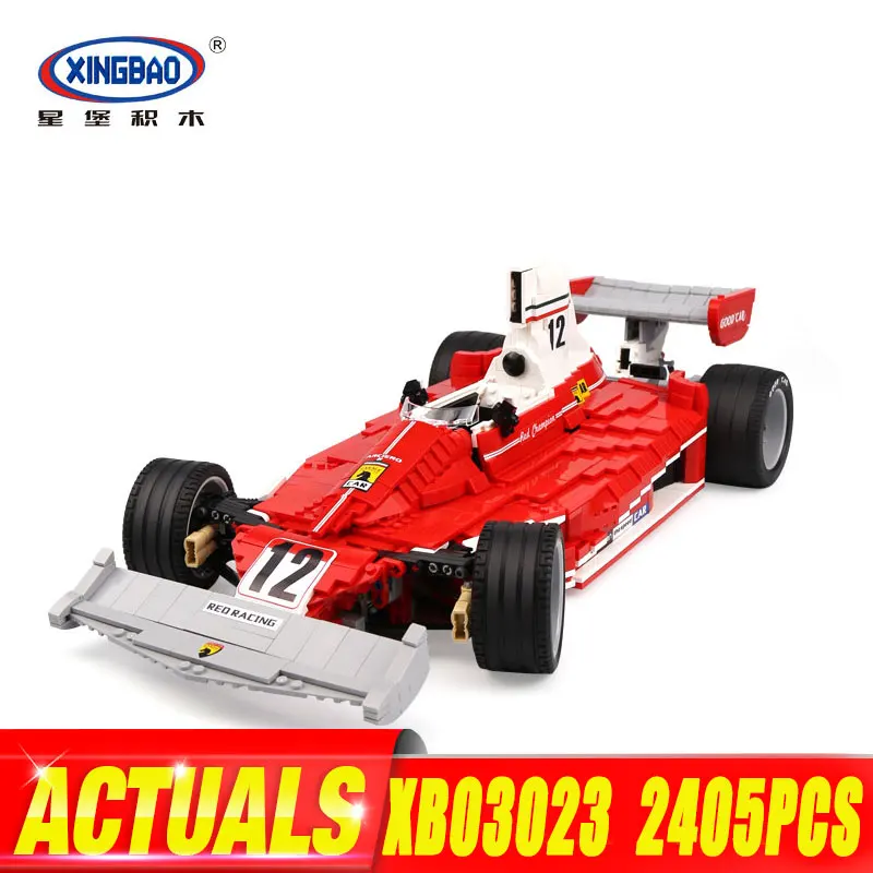 

XINGBAO 03023 Genuine 2405PCS The Red Power Racing Car Set Building Blocks Bricks Educational Toys As Christmas Gifts for Kids