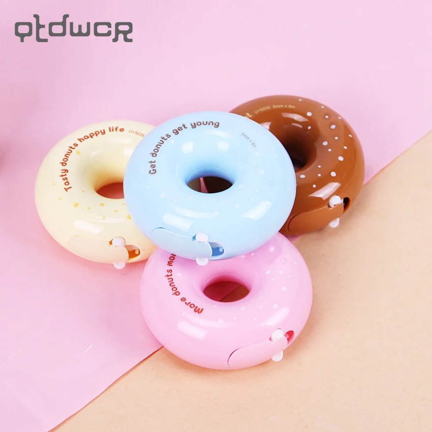 Creative 8M Donut Correction Tapes Roller Material White Sticker Kawaii
