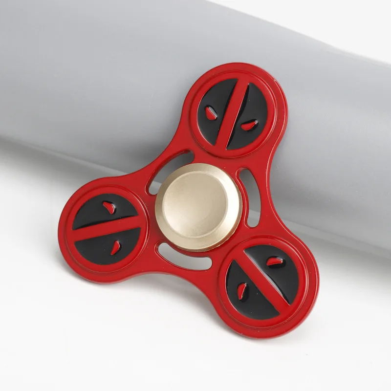

Tri-Spinner Metal Hand Spinner EDC Finger Spinner with Bearing Deadpool Fidget Spinner Anti Stress Toys