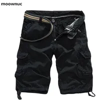 Для мужчин шорты-карго Повседневное свободные короткие штаны камуфляж Военная Летний стиль по колено плюс Размеры 5 цветов шорты Для мужчин