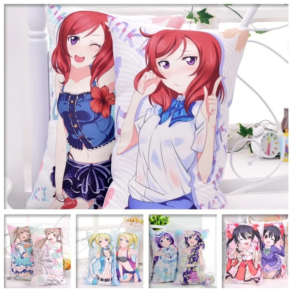 อะนิเมะญี่ปุ่น Dakimakura Love Live หญิงกอดกลับหมอน Otaku ภาพเคลื่อนไหว
